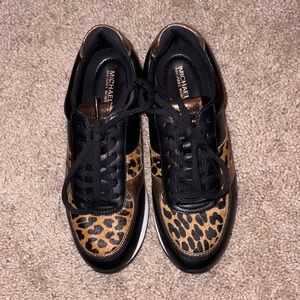 Michael Kors Black and Leopard Women's Sneakers
